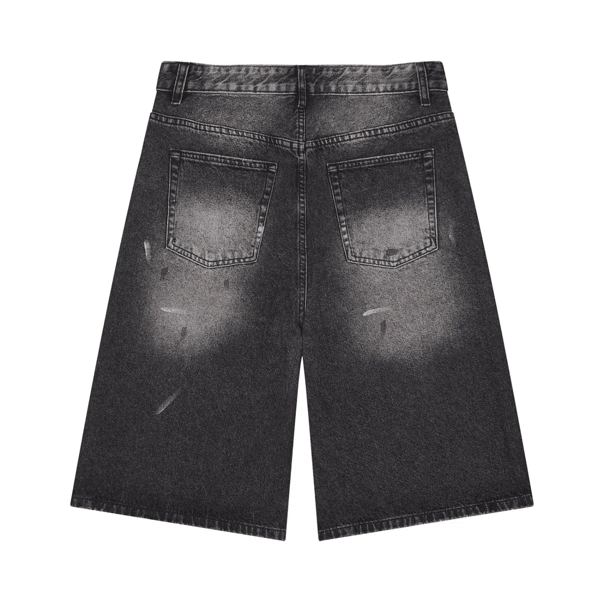 No Rodents Men’s Vintage Wash Wide Leg Denim Shorts ODMPOD