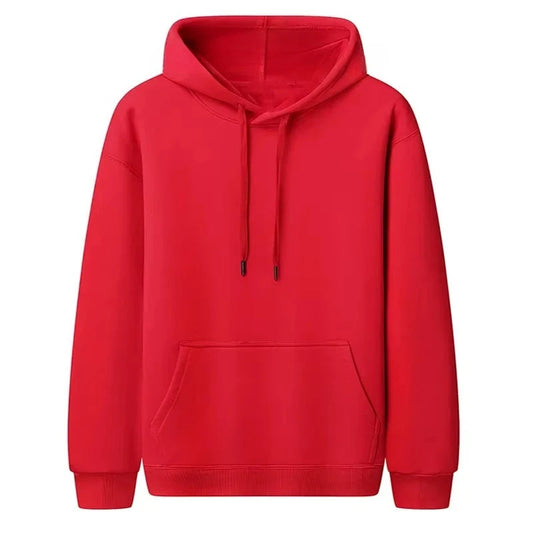 Men Oversized Hoodie Drop Shoulder Loose Fit Sweatshirt With Kangaroo Pocket Solid Color Pullover Long Sleeve Streetwear Casual NO RODENTS LUXURY