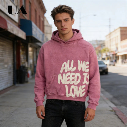 UA All We Need is Love New Hoodies for Men S-4XL Casual Street Wear Spring Autumn New Chic Outfit Hoodies Pullover NO RODENTS LUXURY