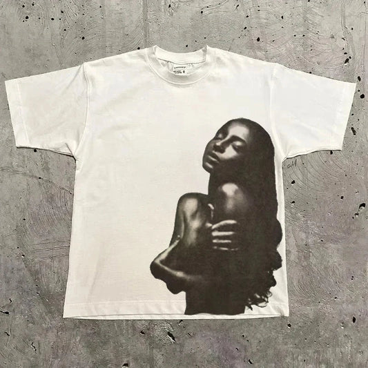 Graphic T-shirt Men Women Vintage Top Hip Hop Streetwear Oversized Tshirt Short Sleeve Casual Clothing Summer Fashion Trendy Tee NO RODENTS LUXURY