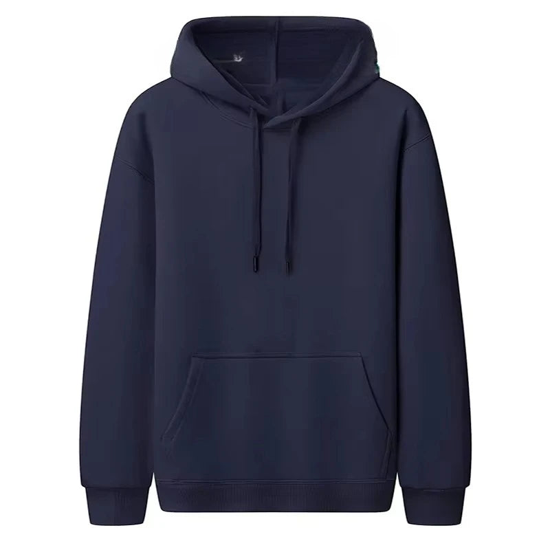 Men Oversized Hoodie Drop Shoulder Loose Fit Sweatshirt With Kangaroo Pocket Solid Color Pullover Long Sleeve Streetwear Casual NO RODENTS LUXURY