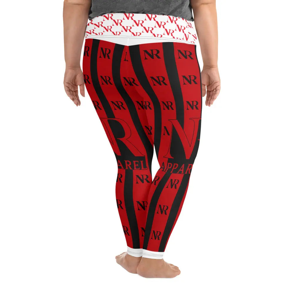 Plus size leggings with an all-over print pattern