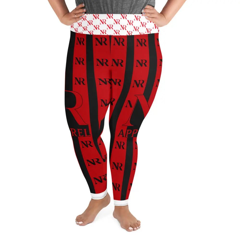 Plus size leggings with all-over print design