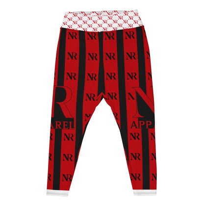 Plus size leggings with an all-over abstract floral print, shown on a white background.