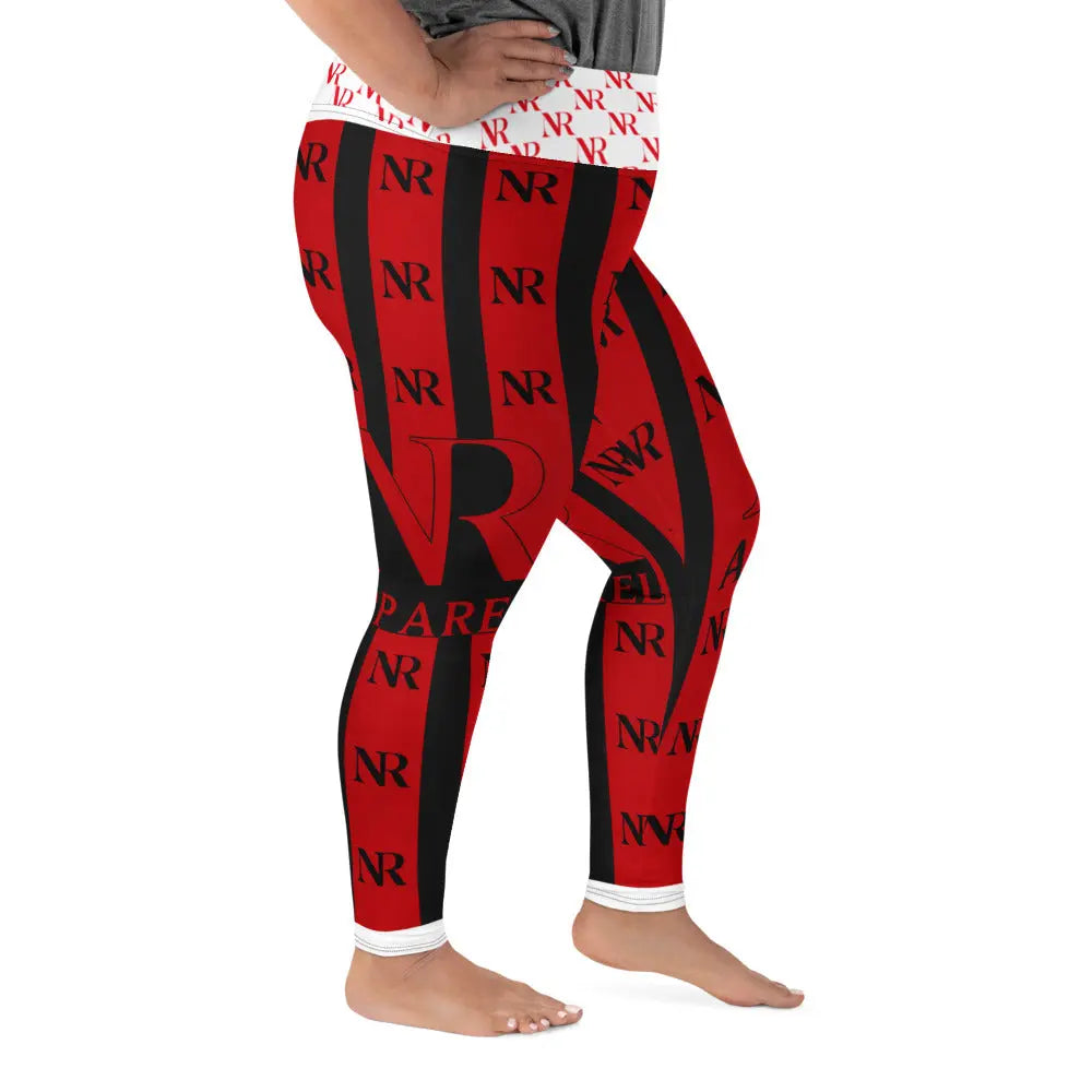 Plus size leggings with an all-over abstract floral print.