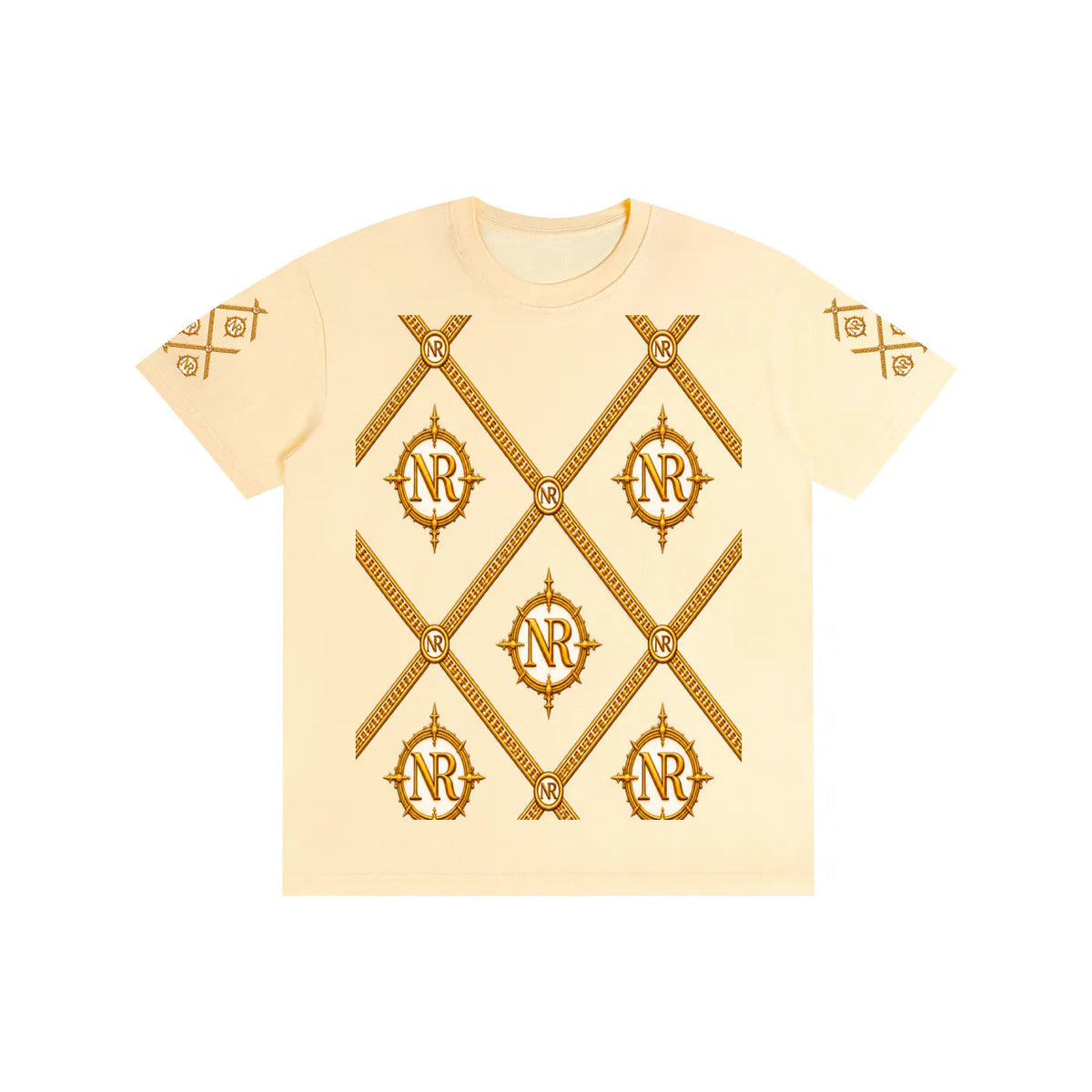 Luxury Streetwear Graphic T-Shirt | Ornate Gold Chain Design | No Rodents Luxury ODMPOD