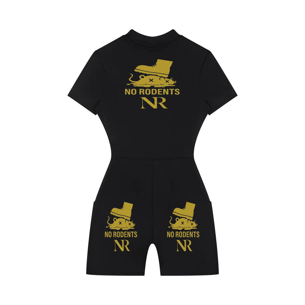 NR Women's Quarter-Zip Short Sleeve Romper ODMPOD