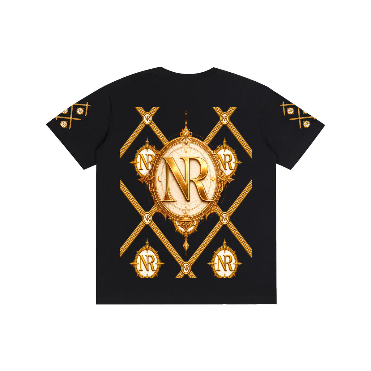 Luxury Streetwear Graphic T-Shirt | Ornate Gold Chain Design | No Rodents Luxury ODMPOD