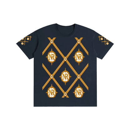 Luxury Streetwear Graphic T-Shirt | Ornate Gold Chain Design | No Rodents Luxury ODMPOD