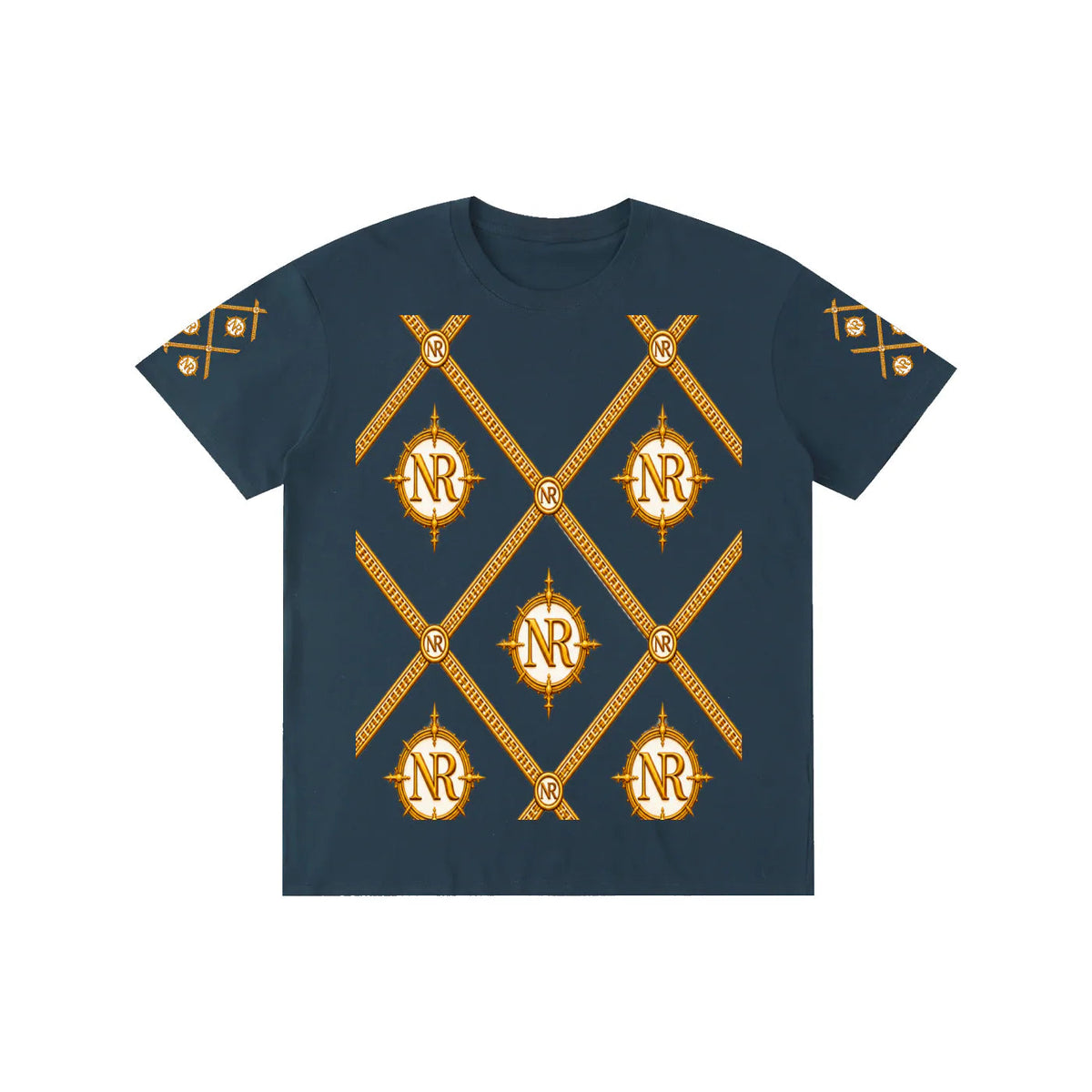 Luxury Streetwear Graphic T-Shirt | Ornate Gold Chain Design | No Rodents Luxury ODMPOD