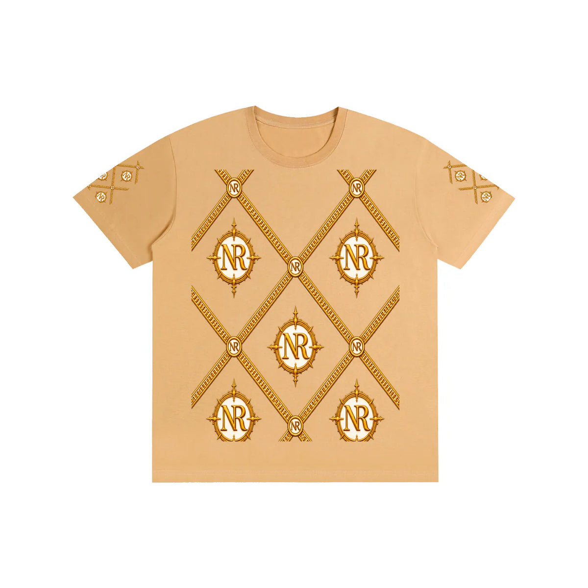 Luxury Streetwear Graphic T-Shirt | Ornate Gold Chain Design | No Rodents Luxury ODMPOD