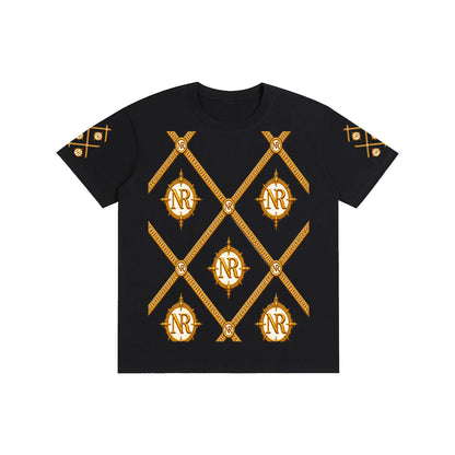 Luxury Streetwear Graphic T-Shirt | Ornate Gold Chain Design | No Rodents Luxury ODMPOD