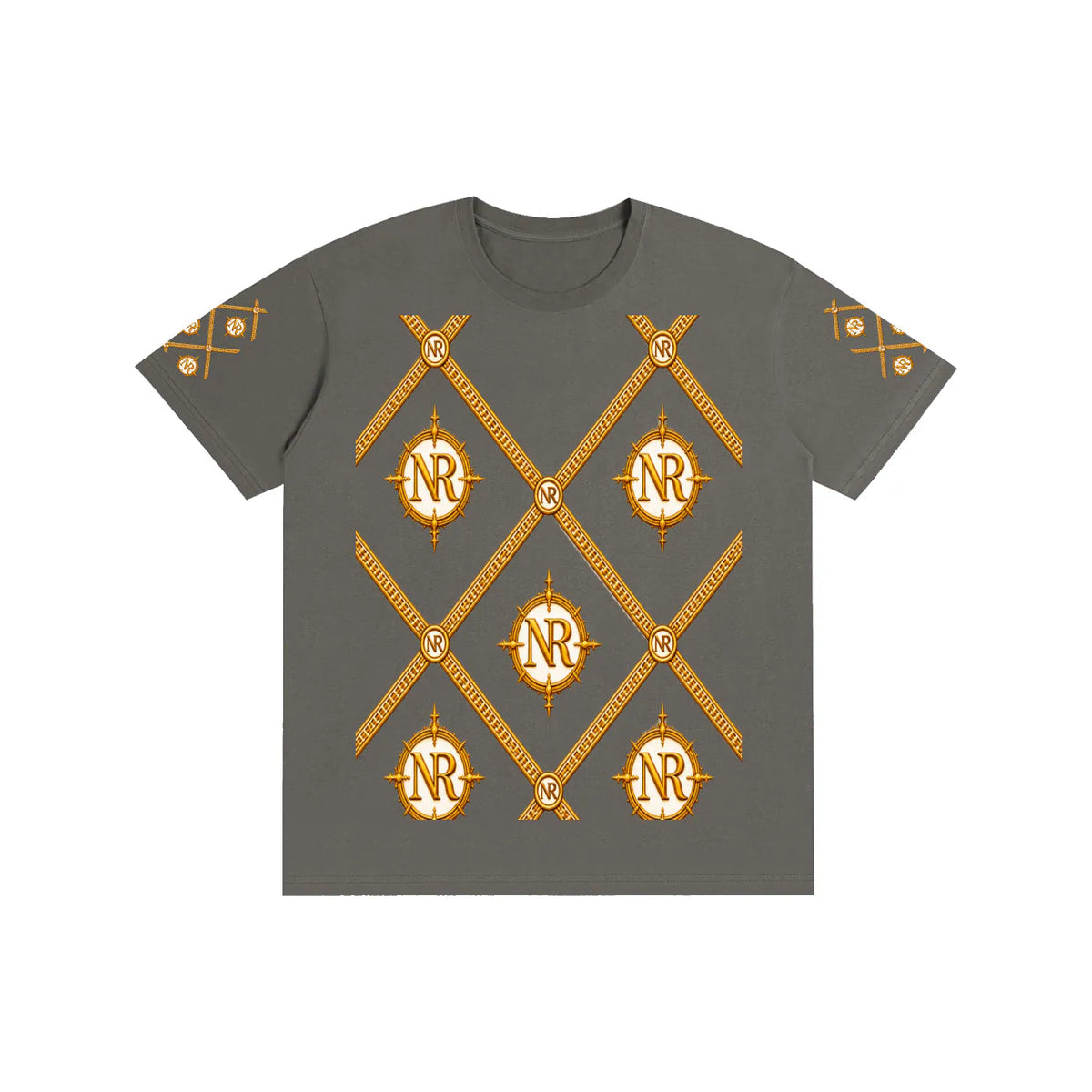 Luxury Streetwear Graphic T-Shirt | Ornate Gold Chain Design | No Rodents Luxury ODMPOD