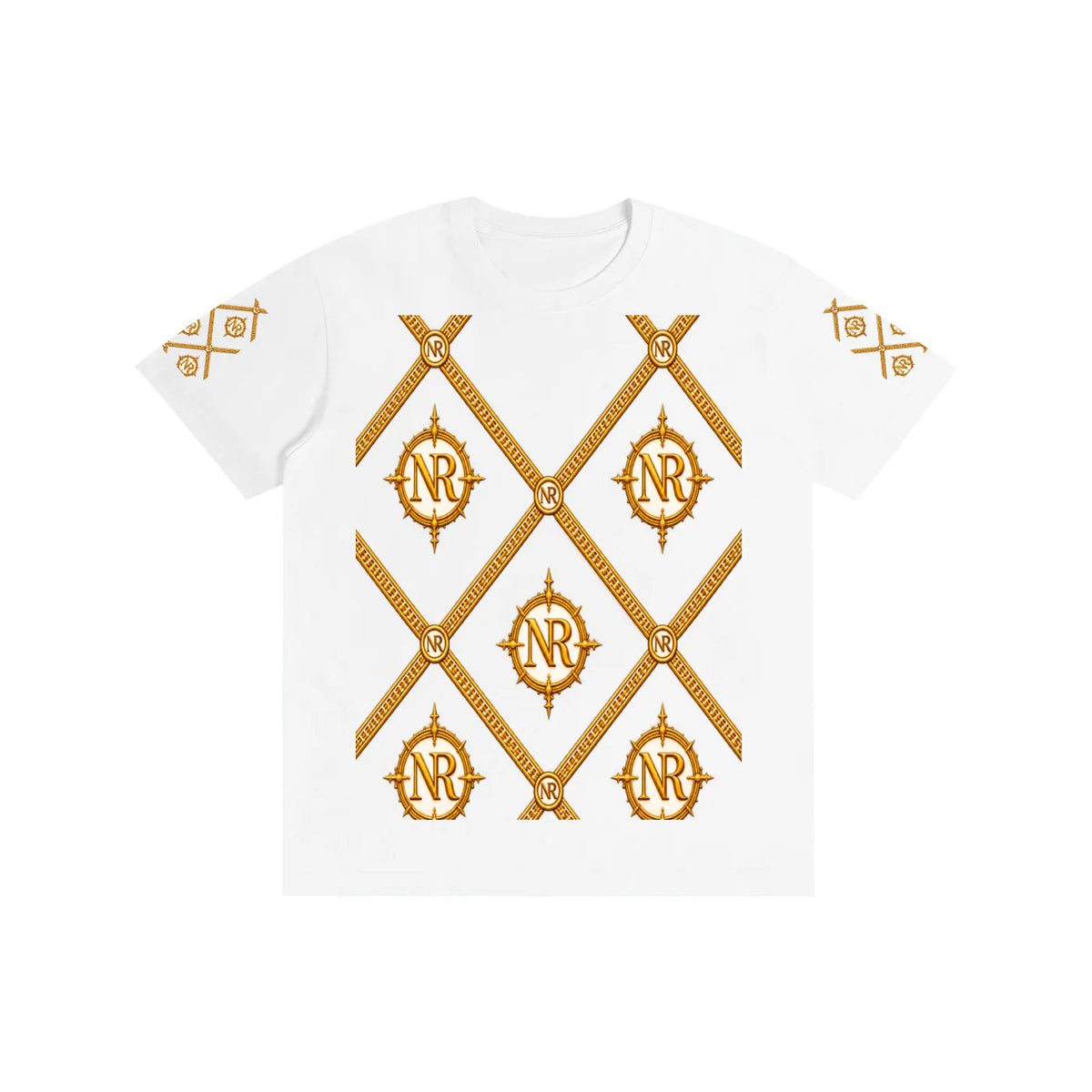 Luxury Streetwear Graphic T-Shirt | Ornate Gold Chain Design | No Rodents Luxury ODMPOD