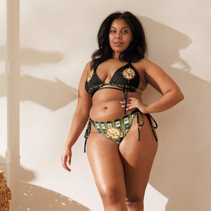 No Rodents All-over print recycled string bikini NO RODENTS LUXURY