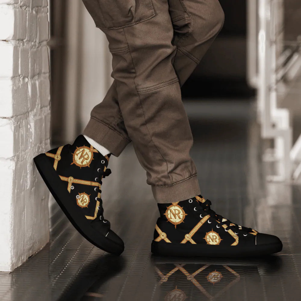 No Rodents Pharoah 1's Men’s Luxury Edith high top canvas shoes NO RODENTS LUXURY