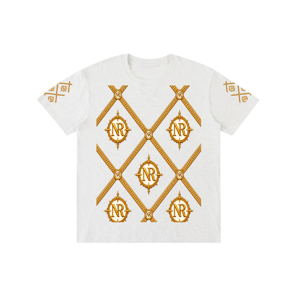 Luxury Streetwear Graphic T-Shirt | Ornate Gold Chain Design | No Rodents Luxury ODMPOD